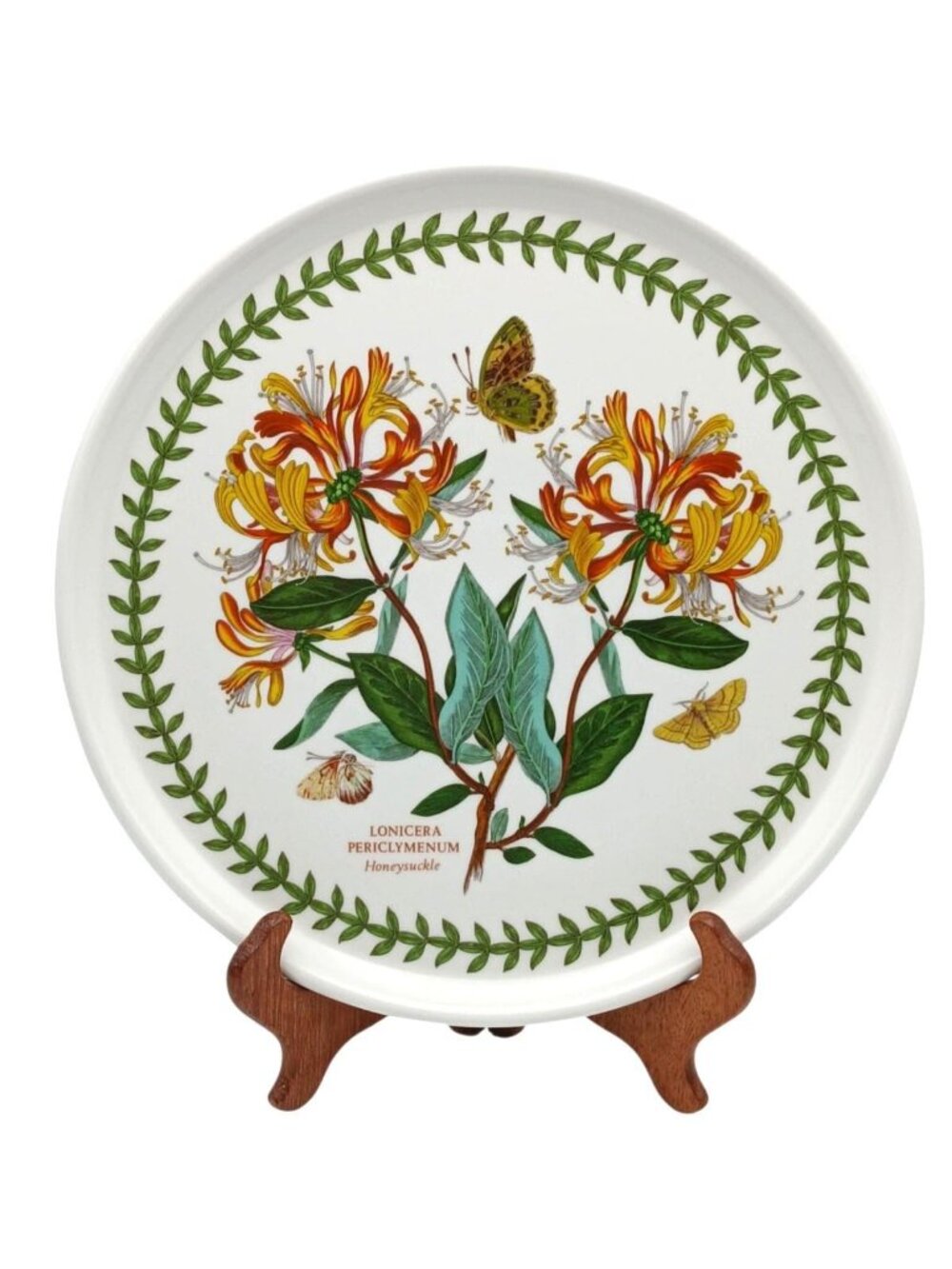 Portmeirion Botanic Garden Pizza Cake Plate, Honeysuckle 10 inch